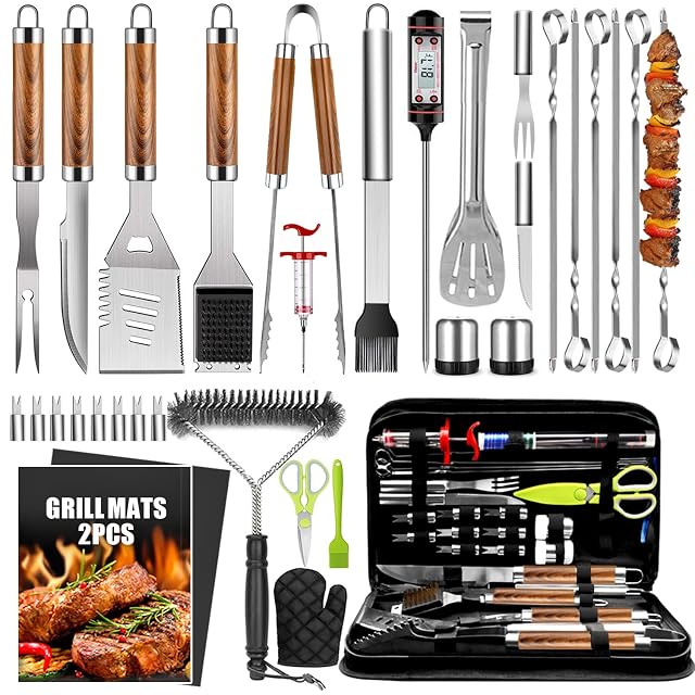Taimasi 34-piece heavy duty grill accessories grilling set