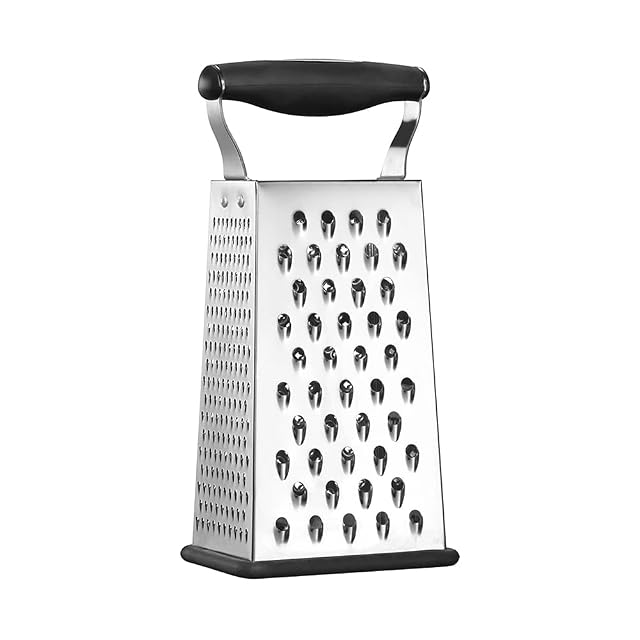 Cuisinart boxed grater in black stainless steel four sided