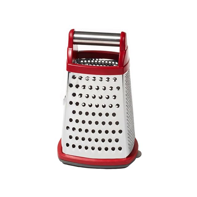 KitchenAid Gourmet 4-sided stainless steel box grater with detachable storage container