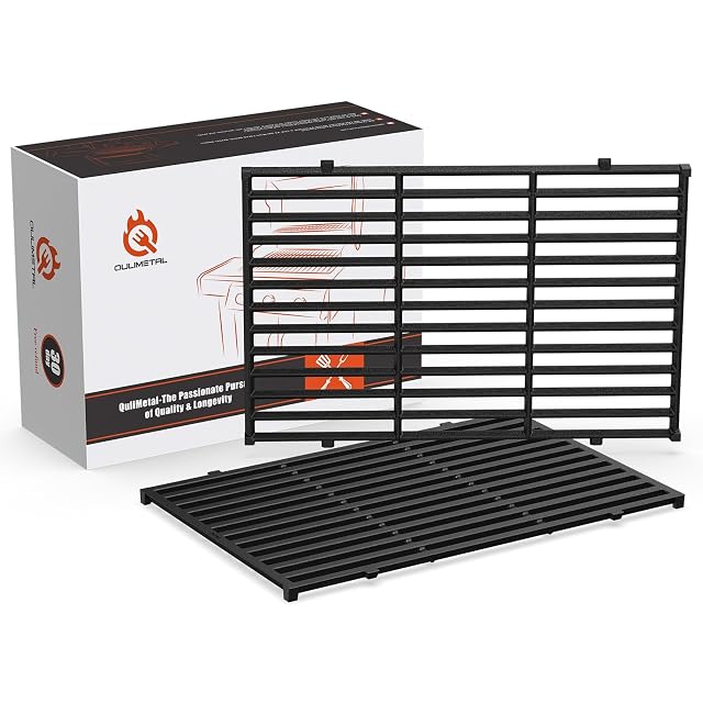 QuliMetal 17.5 inch cast iron grill grates for Weber Spirit 300 and 400 series