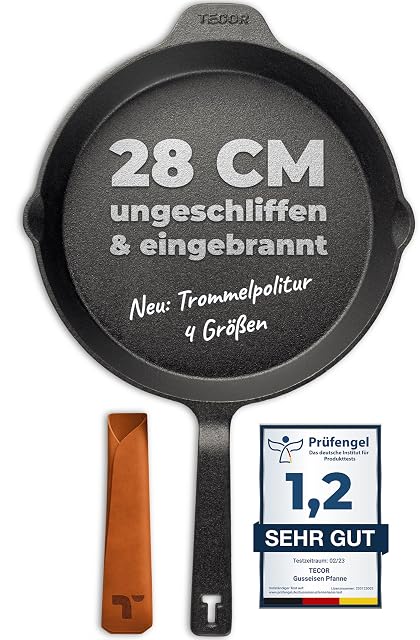 TECOR TC03_22 28 cm unground cast iron skillet