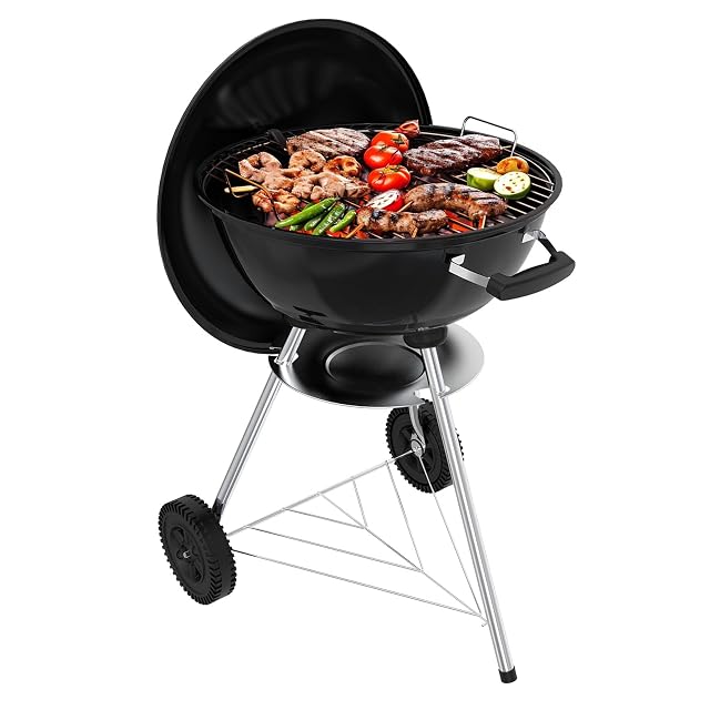 GRILIFE 18 inch black kettle charcoal BBQ grill
