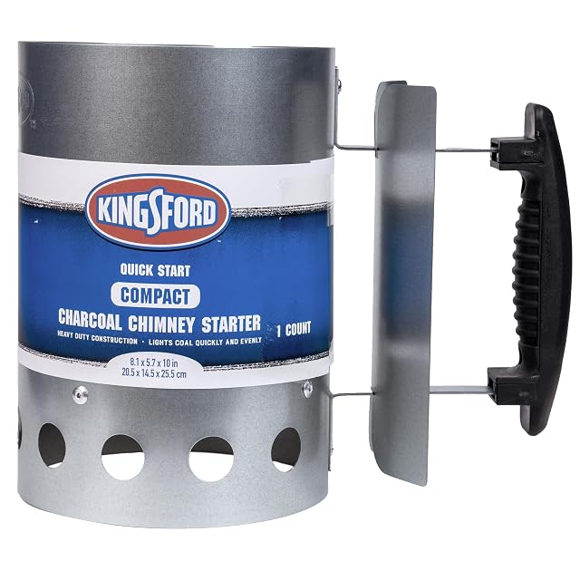 Kingsford compact charcoal chimney starter for grills and BBQs
