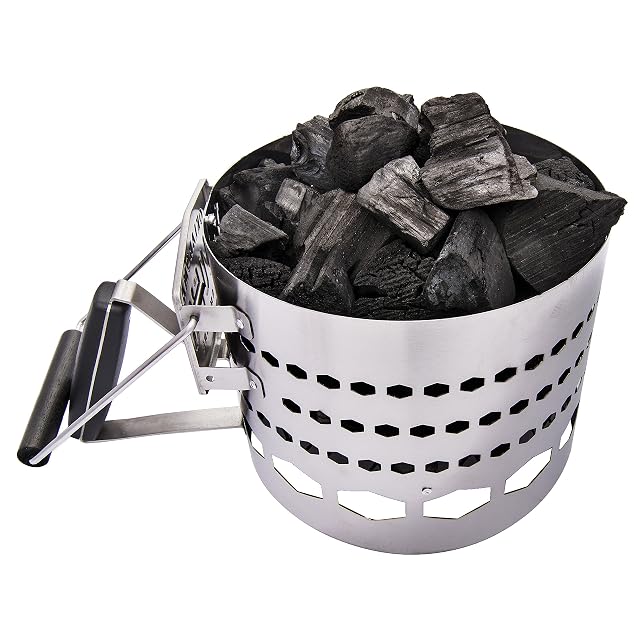 Oklahoma Joe’s Halftime XL charcoal starter in stainless steel
