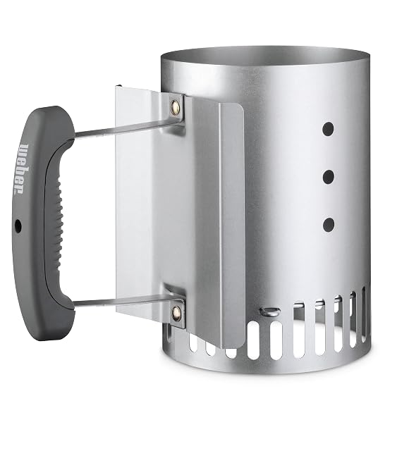 Weber Rapidfire Compact chimney starter in silver