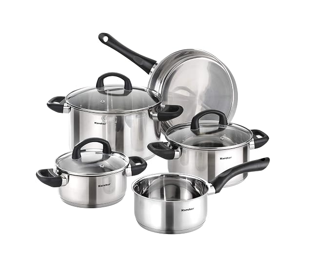 Karcher Mia 5-piece stainless steel cookware set