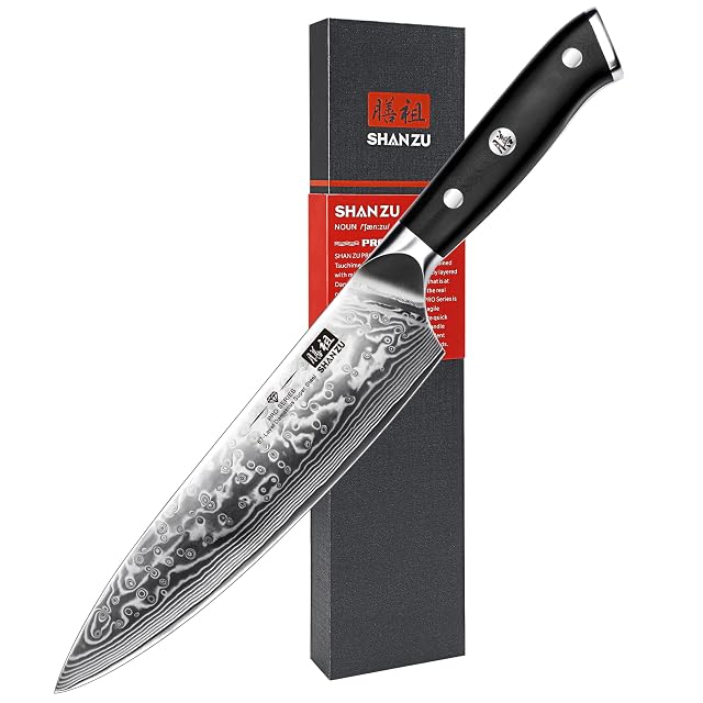 SHAN ZU 20 cm Damascus chef’s knife