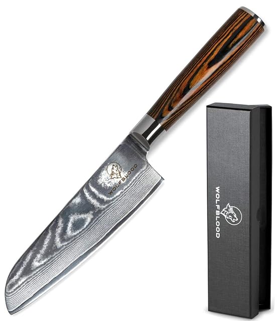 Wolfblood 24 cm 67-layer Damascus santoku knife