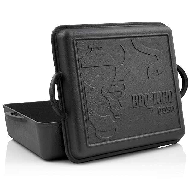 BBQ-Toro rectangular 10.5 liter cast iron Dutch oven