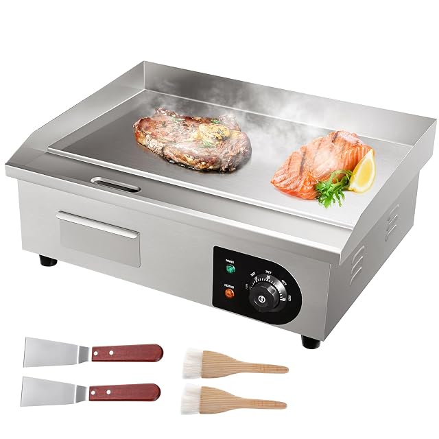 VEVOR stainless steel griddle 32x16 inch universal flat top rectangular plate for BBQ grill