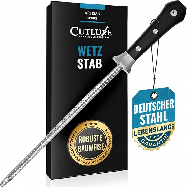 Cutluxe 25 cm German steel honing rod