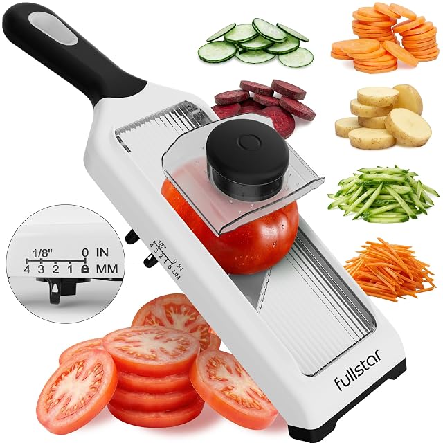 Fullstar handheld mandoline vegetable slicer and julienne cutter