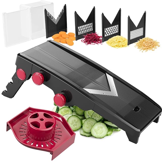 Mueller mandoline slicer for kitchen with 5 blades