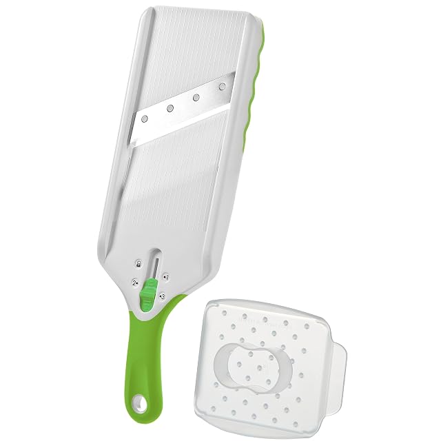 PrepSolutions Adjust-A-Slice mandoline slicer with adjustable thickness in green