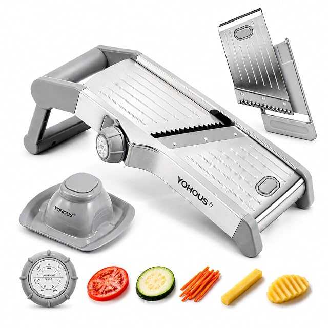 YoHous adjustable stainless mandoline slicer
