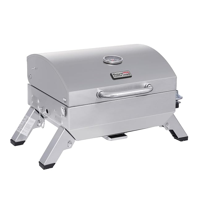 Royal Gourmet CD1519 portable charcoal grill with warming rack and side handles