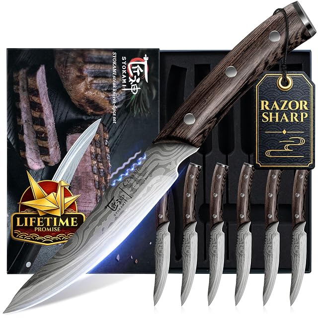 SYOKAMI 6-piece Japanese-style steak knife set