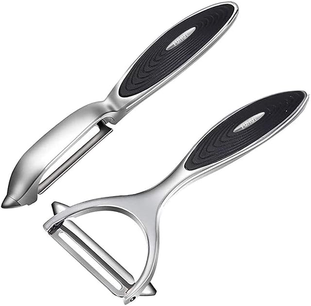 FUHUY vegetable peelers Y shaped and I shaped stainless steel set