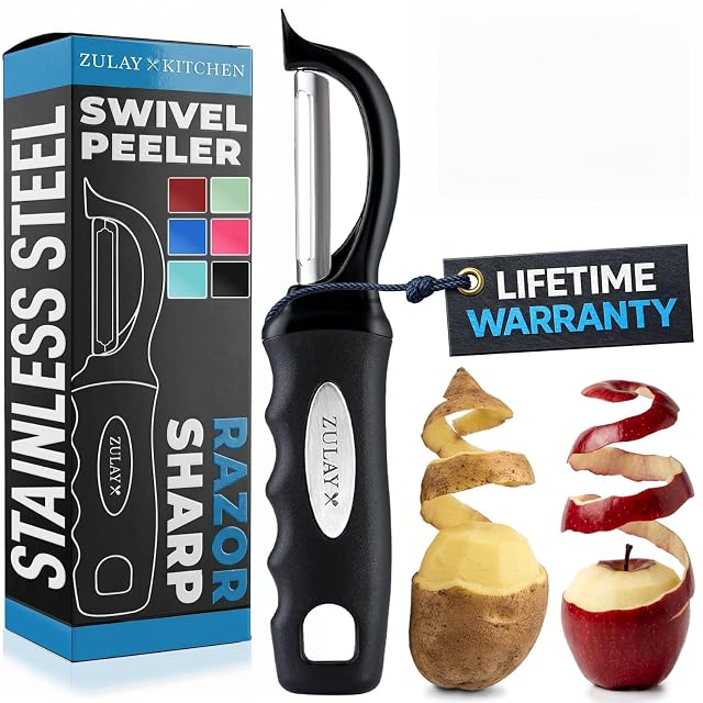Zulay Kitchen premium potato peeler vegetable peeler in black