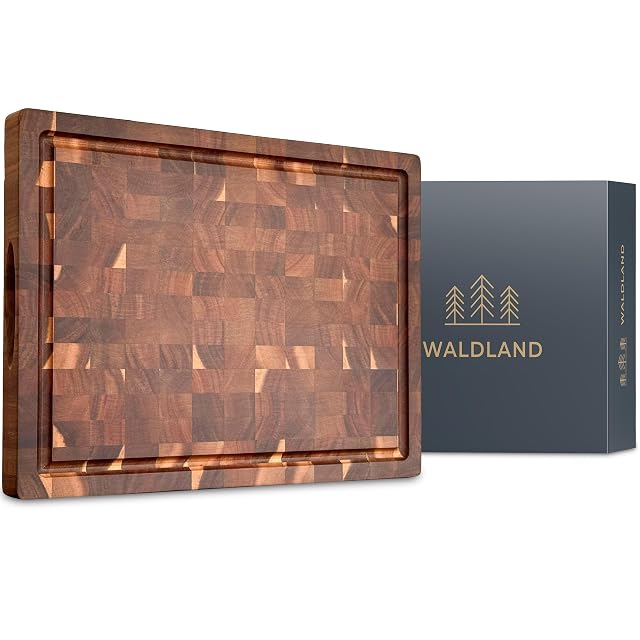 Waldland 40 × 30 × 3 cm end grain acacia chopping board